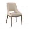 Sunpan Estrada Dining Chair in Light Grey Oak - Mainz Cream - Front Side Angle