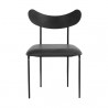 Sunpan Gibbons Dining Chair in Black - Bravo Portabella - Front Angle