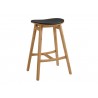 Greenington Skol Counter Height Stool With Leather Seat Caramelized - Set of Two - Front Side Angle