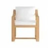 Sunpan Tahiti Dining ArmChair - Stinson White - Front Angle - Sunpan Tahiti Dining ArmChair - Stinson White - Front Angle