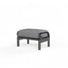 Monterey Ottoman in Canvas Granite w/ Self Welt - Front Side Angle