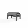 Monterey Ottoman in Canvas Granite w/ Self Welt - Front Side Angle - Monterey Ottoman in Canvas Granite w/ Self Welt - Front Side Angle