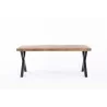 Crawford and Burke Vivienne 44" Reclaimed Wood Cocktail Table, Front Angle - Crawford and Burke Vivienne 44" Reclaimed Wood Cocktail Table, Front Angle