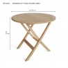 Windsor 31-inch Round Folding Table-dimension - Windsor 31-inch Round Folding Table-dimension
