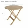 Windsor 31-inch Round Folding Table-dimension - Windsor 31-inch Round Folding Table-dimension
