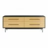 Greenington Santa Cruz 4 Drawer Double Dresser, Wheat - Front Angle - Greenington Santa Cruz 4 Drawer Double Dresser, Wheat - Front Angle
