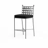 Provence Barstool in Spectrum Carbon w/ Self Welt - Front Side Angle - Provence Barstool in Spectrum Carbon w/ Self Welt - Front Side Angle