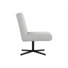 Sunpan Karson Swivel Lounge Chair in Light Grey - Side Angle