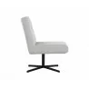 Sunpan Karson Swivel Lounge Chair in Light Grey - Side Angle - Sunpan Karson Swivel Lounge Chair in Light Grey - Side Angle