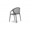 Gravely Arm Chair Grey Polypropylene -  Angle