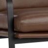 Sunpan Sterling Lounge Chair Missouri Mahogany Leather - Seat Closeup Angle