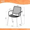 Internaitonal Home Miami Amazonia 4-Piece Chairs Set | Ideal for Outdoors and Indoors - Dimensions - Internaitonal Home Miami Amazonia 4-Piece Chairs Set | Ideal for Outdoors and Indoors - Dimensions