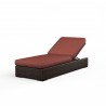 Montecito Adjustable Chaise in Canvas Henna w/ Self Welt - Front Side Angle