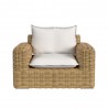 Sunset West Playa Oversized Club Chair in Soothe Pearl with Flange Welt - Front