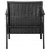 Manhattan Comfort Noli Steel Rattan 3-Piece Patio Conversation Set with Cushions Chair Bottom