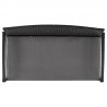Manhattan Comfort Noli Steel Rattan 4-Piece Patio Conversation Set with Cushions in Grey Loveseat Top