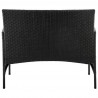 Manhattan Comfort Imperia Steel Rattan 4-Piece Patio Conversation Set with Cushions in Grey Loveseat Back