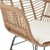 Manhattan Comfort Antibes 1.0 Steel Rattan 3-Piece Patio Conversation Set with Cushions in Cream Arm - Manhattan Comfort Antibes 1.0 Steel Rattan 3-Piece Patio Conversation Set with Cushions in Cream Arm