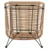 Manhattan Comfort Antibes 1.0 Steel Rattan 3-Piece Patio Conversation Set with Cushions in Cream Bottom - Manhattan Comfort Antibes 1.0 Steel Rattan 3-Piece Patio Conversation Set with Cushions in Cream Bottom