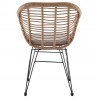 Manhattan Comfort Antibes 1.0 Steel Rattan 3-Piece Patio Conversation Set with Cushions in Grey Back