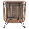 Manhattan Comfort Antibes 1.0 Steel Rattan 3-Piece Patio Conversation Set with Cushions in Grey Bottom