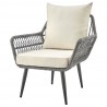 Manhattan Comfort Cannes Rope Wicker 3-Piece Patio Conversation Set with Cushions in Cream Front