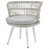Manhattan Comfort Monaco Rope Wicker 3-Piece Patio Conversation Set with Cushions in Grey Front