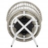Manhattan Comfort Monaco Rope Wicker 3-Piece Patio Conversation Set with Cushions in Grey Bottom
