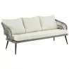 Manhattan Comfort Riviera Rope Wicker 4-Piece 5 Seater Patio Conversation Set with Cushions in Cream Loveseat - Manhattan Comfort Riviera Rope Wicker 4-Piece 5 Seater Patio Conversation Set with Cushions in Cream Loveseat