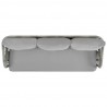 Manhattan Comfort Riviera Rope Wicker 4-Piece 5 Seater Patio Conversation Set with Cushions in Grey Top