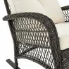 Manhattan Comfort Furttuo Steel Rattan Outdoor Rocking Chair with Cushions in Cream Arm - Manhattan Comfort Furttuo Steel Rattan Outdoor Rocking Chair with Cushions in Cream Arm