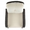 Manhattan Comfort Furttuo Steel Rattan Outdoor Rocking Chair with Cushions in Cream Top