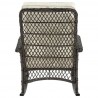 Manhattan Comfort Furttuo Steel Rattan Outdoor Rocking Chair with Cushions in Cream Back