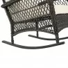 Manhattan Comfort Furttuo Steel Rattan Outdoor Rocking Chair with Cushions in Cream Legs - Manhattan Comfort Furttuo Steel Rattan Outdoor Rocking Chair with Cushions in Cream Legs