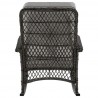 Manhattan Comfort Furttuo Steel Rattan Outdoor Rocking Chair with Cushions in Grey Back