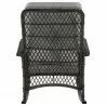 Manhattan Comfort Furttuo Steel Rattan Outdoor Rocking Chair with Cushions in Grey Back - Manhattan Comfort Furttuo Steel Rattan Outdoor Rocking Chair with Cushions in Grey Back