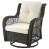Manhattan Comfort Fruttuo Swivel Steel Rattan 3-Piece Patio Conversation Set with Cushions in Cream Side