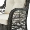 Manhattan Comfort Fruttuo Swivel Steel Rattan 3-Piece Patio Conversation Set with Cushions in Cream Arm - Manhattan Comfort Fruttuo Swivel Steel Rattan 3-Piece Patio Conversation Set with Cushions in Cream Arm