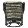 Manhattan Comfort Fruttuo Swivel Steel Rattan 3-Piece Patio Conversation Set with Cushions in Cream Back - Manhattan Comfort Fruttuo Swivel Steel Rattan 3-Piece Patio Conversation Set with Cushions in Cream Back