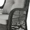 Manhattan Comfort Fruttuo Swivel Steel Rattan 3-Piece Patio Conversation Set with Cushions in Grey Side - Manhattan Comfort Fruttuo Swivel Steel Rattan 3-Piece Patio Conversation Set with Cushions in Grey Side