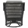 Manhattan Comfort Fruttuo Swivel Steel Rattan 3-Piece Patio Conversation Set with Cushions in Grey Back