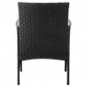 Manhattan Comfort Imperia Steel Rattan 3-Piece Patio Conversation Set with Cushions Chair Back