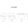 Manhattan Comfort Nightingdale Black 7-Piece Rattan Outdoor Dining Set 