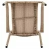Manhattan Comfort Genoa 7-Piece Steel Rectangle Glass Top Outdoor Dining Table and 6 Armchairs without cushions in Nature Tan Weave Chair Bottom - Manhattan Comfort Genoa 7-Piece Steel Rectangle Glass Top Outdoor Dining Table and 6 Armchairs without cushions in Nature Tan Weave Chair Bottom