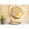 Manhattan Comfort Zolo Metal and Rattan Hanging Lounge Egg Patio Swing 1