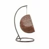 Manhattan Comfort Zolo Metal and Rattan Hanging Lounge Egg Patio Swing Red - Manhattan Comfort Zolo Metal and Rattan Hanging Lounge Egg Patio Swing Red