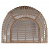 Manhattan Comfort Spezia Freestanding Steel and Rattan Outdoor Egg Chair with Cushions in Grey Top