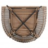 Manhattan Comfort Spezia Freestanding Steel and Rattan Outdoor Egg Chair with Cushions in Grey Bottom