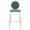 Odessa Barstool in Green & Gold-front view 2