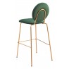 Odessa Barstool in Green & Gold-back view 1